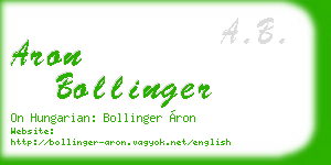 aron bollinger business card